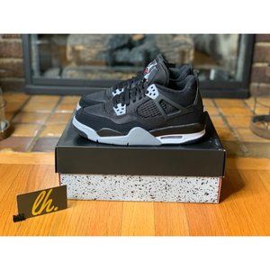 Size 5.5y Air Jordan 4 Retro SE “Black Canvas” Athletic Basketball Sneakers DV05